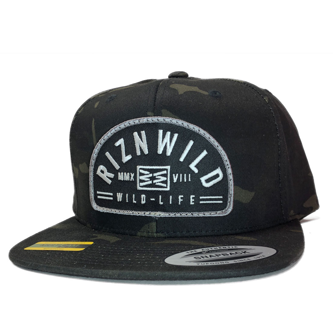 VAULT FLAT BILL SNAPBACK HAT IN MULTI-CAM/BLACK