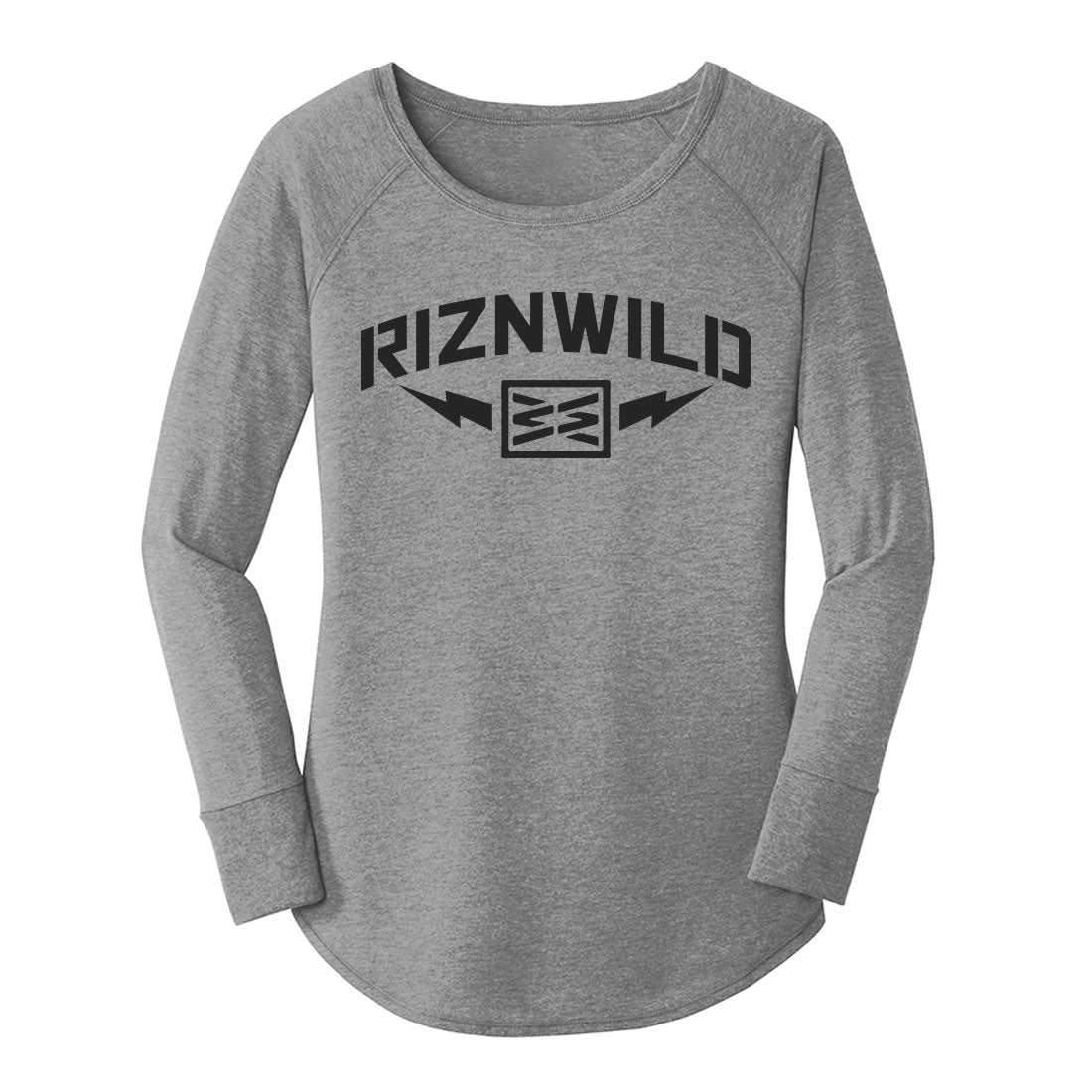 STORM WOMEN'S LONG SLEEVE TUNIC TEE IN GREY FROST