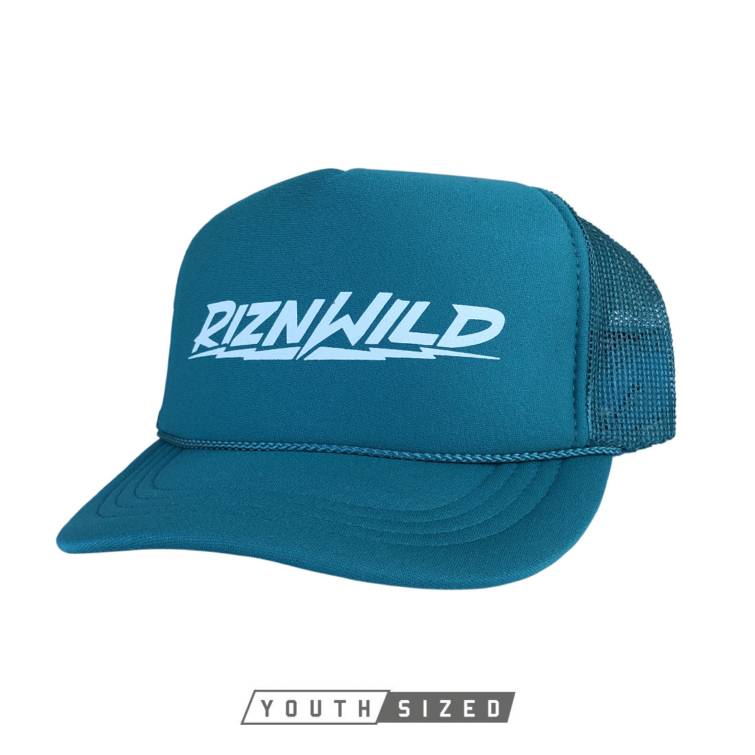 ELECTRIC YOUTH CURVED BILL TRUCKER HAT IN JADE