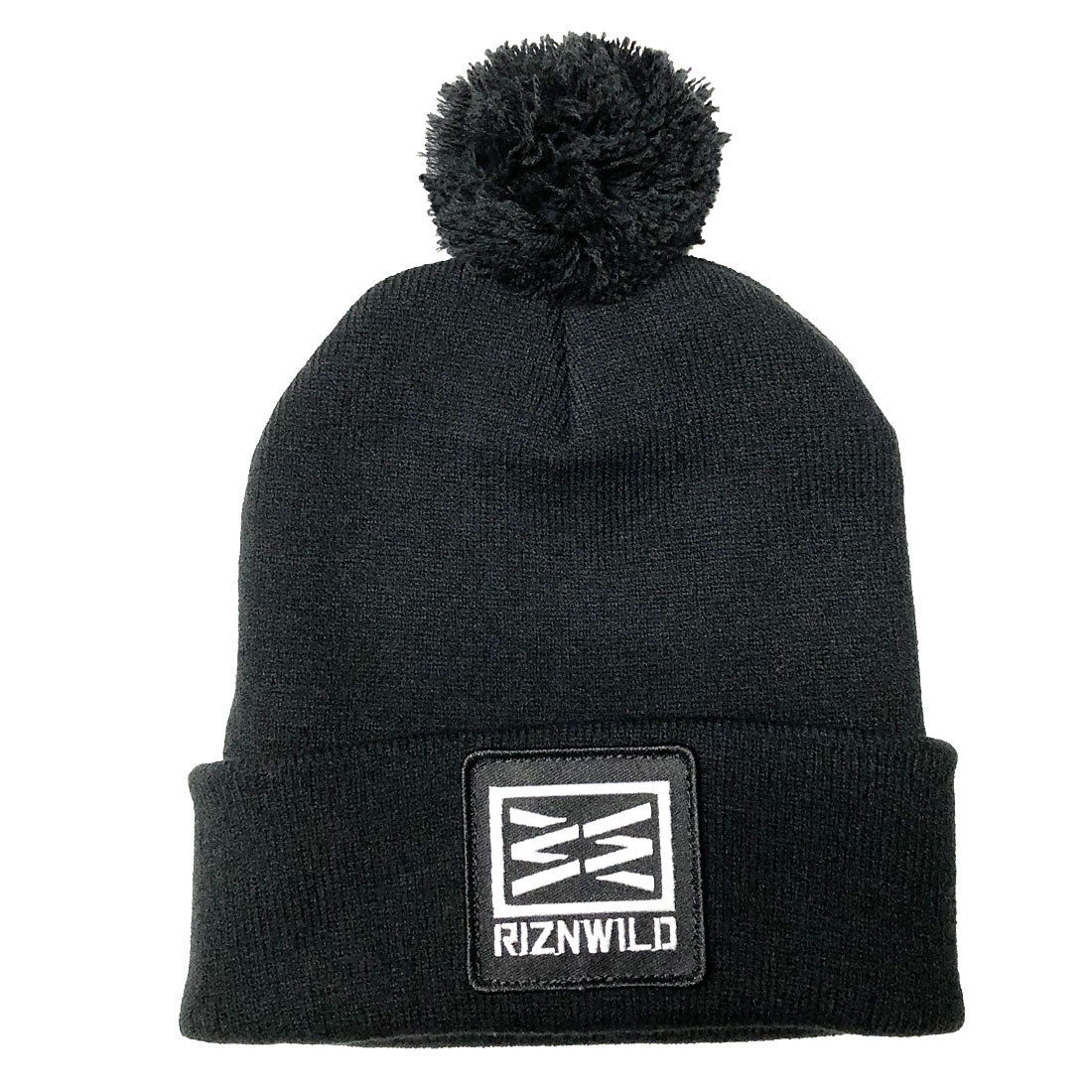 BASIC CUFFED POM BEANIE IN BLACK