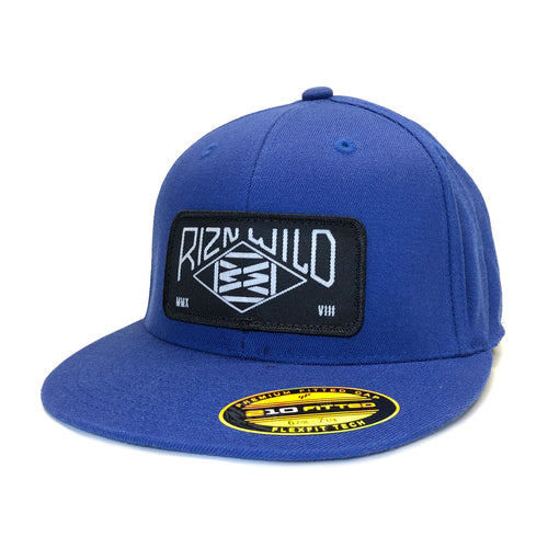 RANGE 210 FLAT BILL FITTED HAT IN ROYAL BLUE