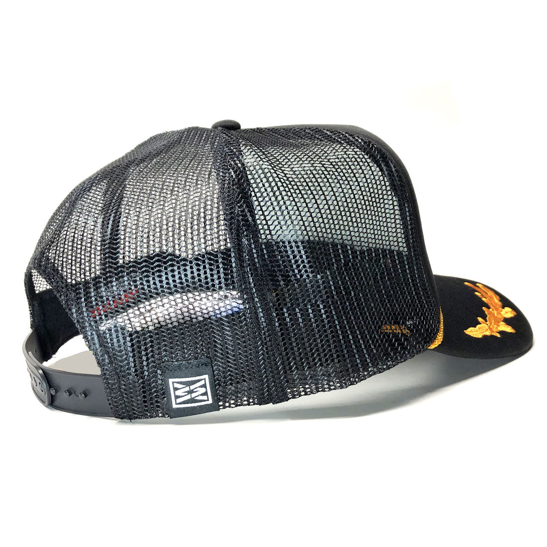 PARALLEL CURVED BILL CAPTAINS TRUCKER HAT IN BLACK