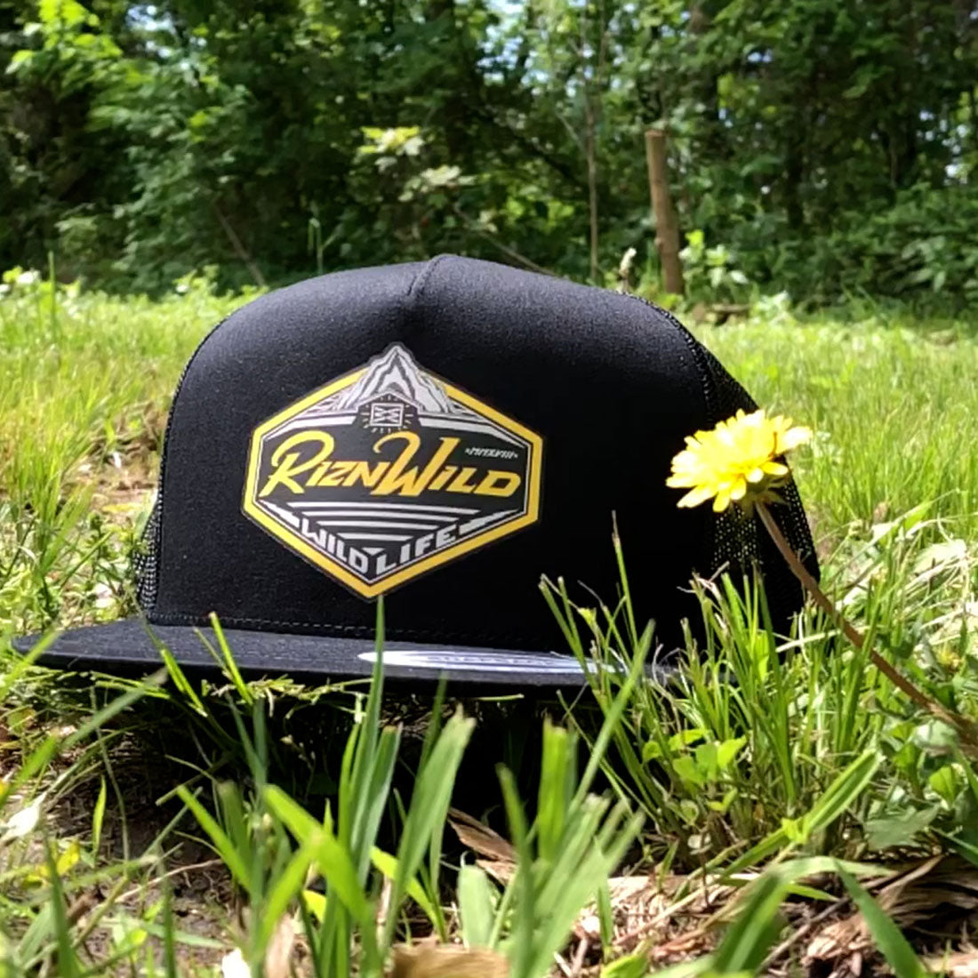 GOOD TIMES FLAT BILL TRUCKER HAT IN BLACK