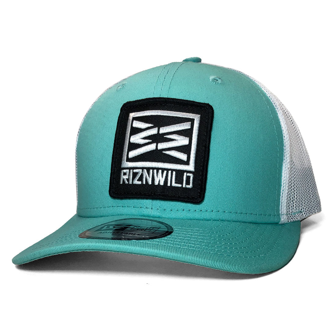 RIZNWILD new era snap back hat mint/white color