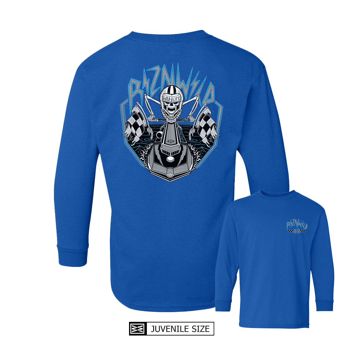 DEAD SET JUVENILE LONG SLEEVE TEE IN BLUE