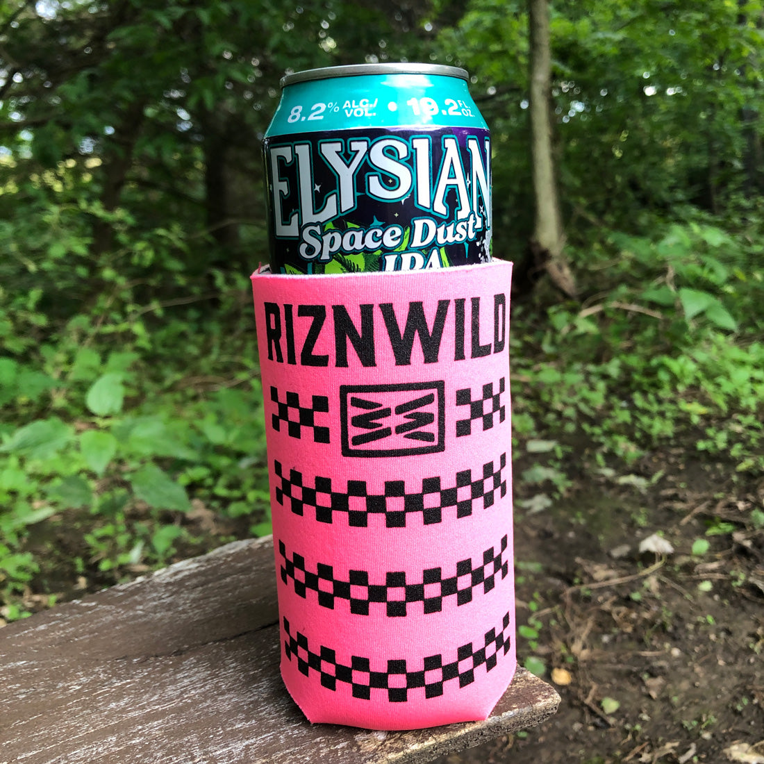 Grid Lock Energy Drink Koozie in Neon Pink 16oz