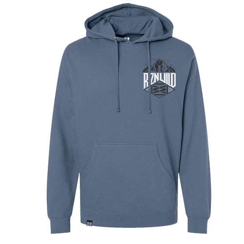 RIDGE MENS HEAVYWEIGHT PULLOVER HOODIE IN STORM BLUE