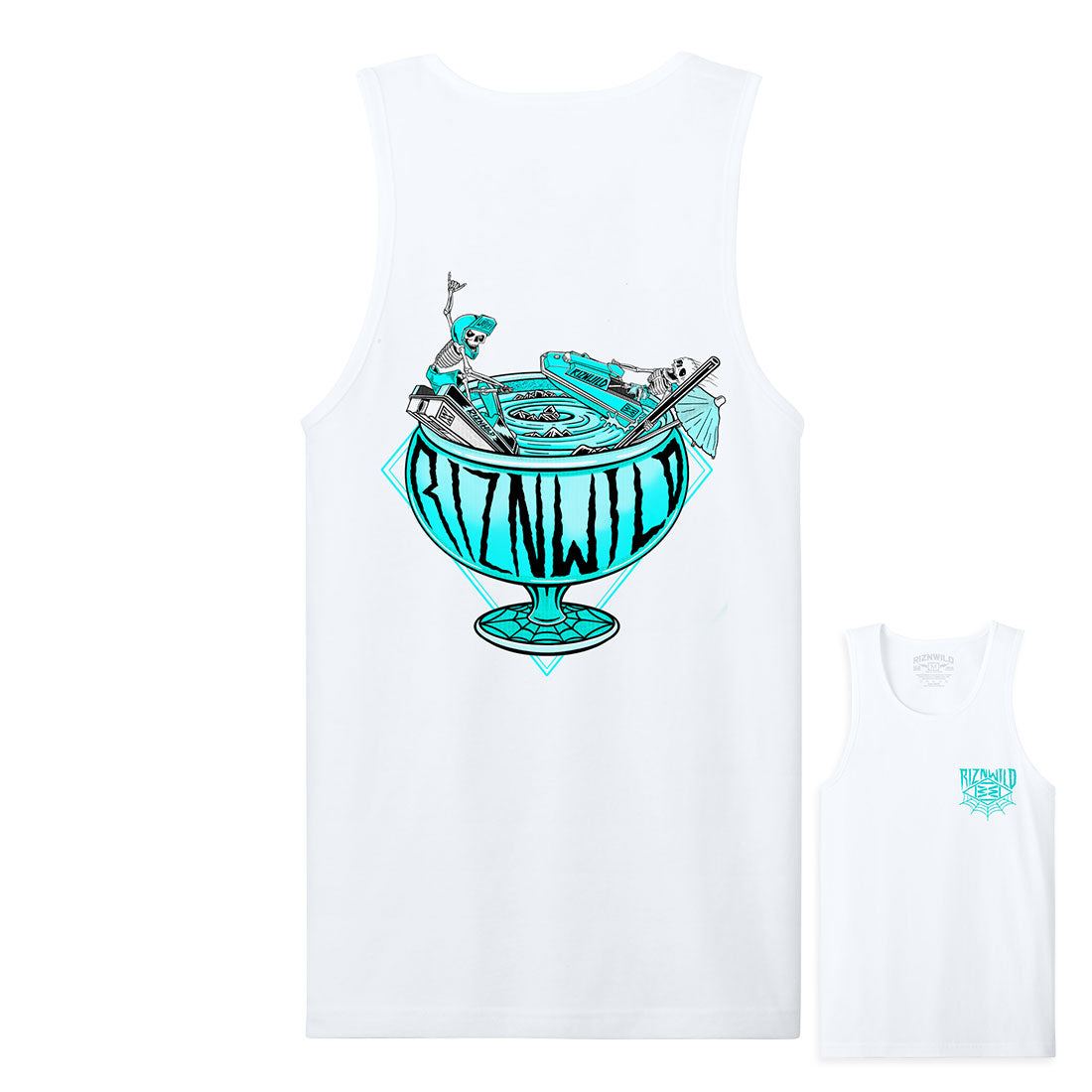 Fish Bowl Men's Tank in White