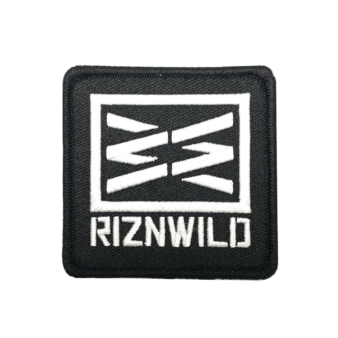 RIZWILD embroidered sew on patch black and white  