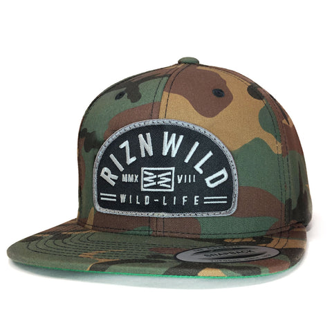 GOOD TIMES FLAT BILL TRUCKER HAT IN CHARCOAL/OLD GOLD