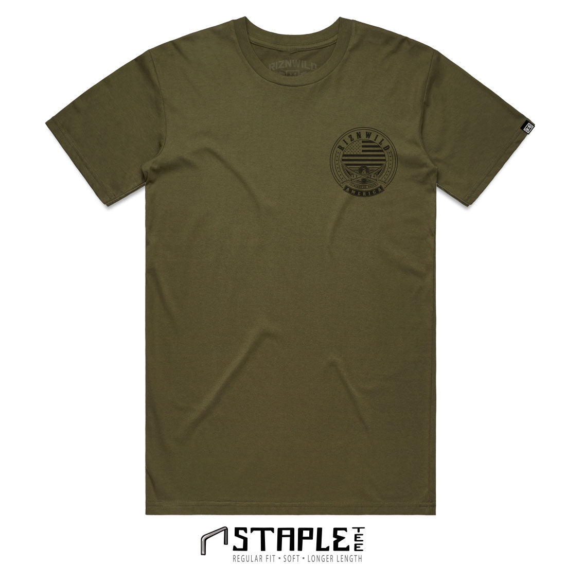 LIBERTY MENS STAPLE TEE IN ARMY