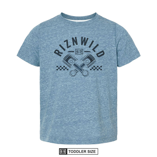 PISTON TODDLER TEE IN BLUE HEATHER