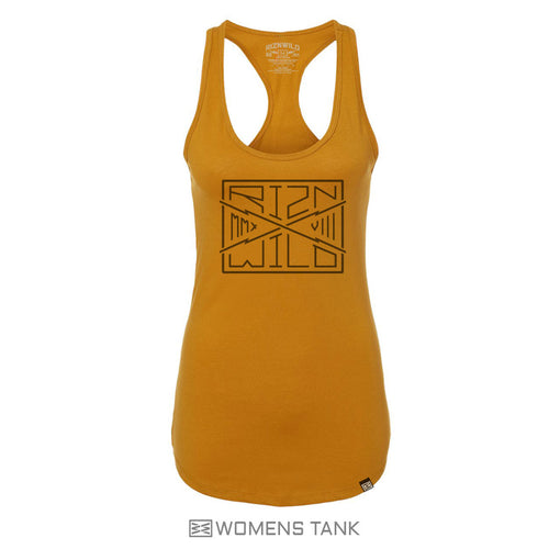 PARALLEL WOMENS RACERBACK TANK IN ANTIQUE GOLD
