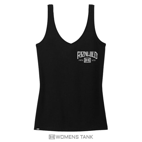 RIZNWILD women's black v-neck tank top