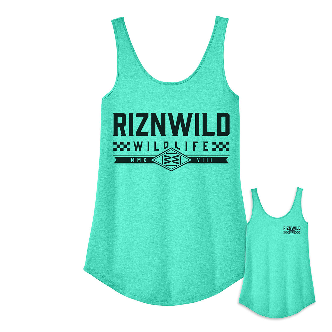 Driven Womens Relaxed Tank In Aqua Heather