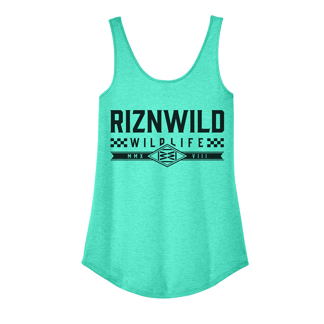 Driven Womens Relaxed Tank In Aqua Heather