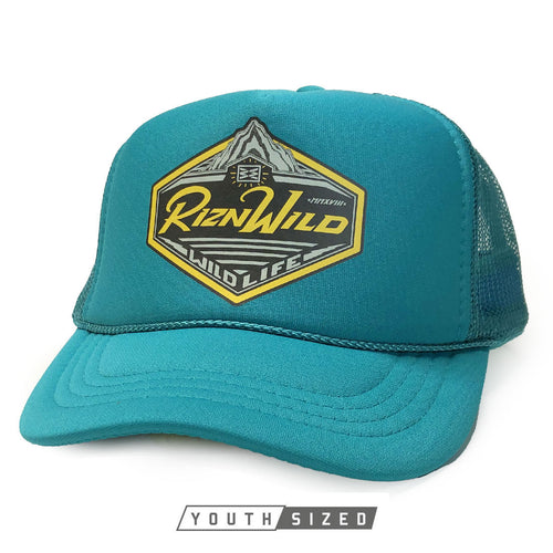 GOODTIMES YOUTH CURVED BILL TRUCKER HAT IN JADE