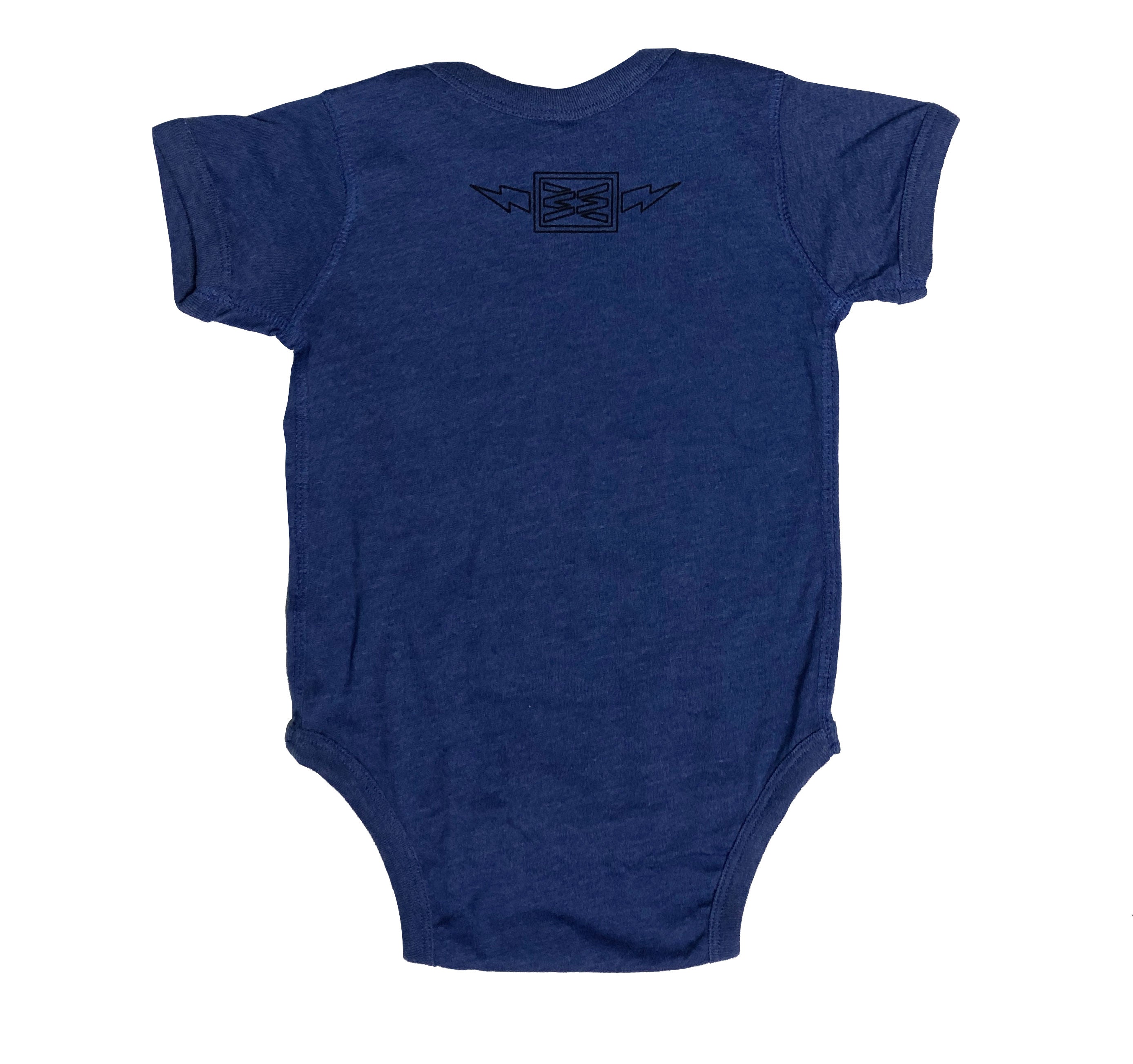 WILDLIFE BABY ONESIE IN ROYAL HEATHER