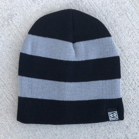 Division Cuffed Beanie in Gray/Heathered Black