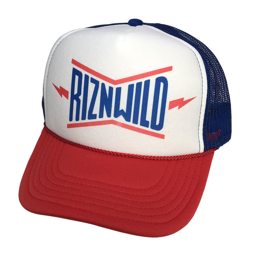 RIZNWILD | Rocket red, white, and blue foam trucker hat