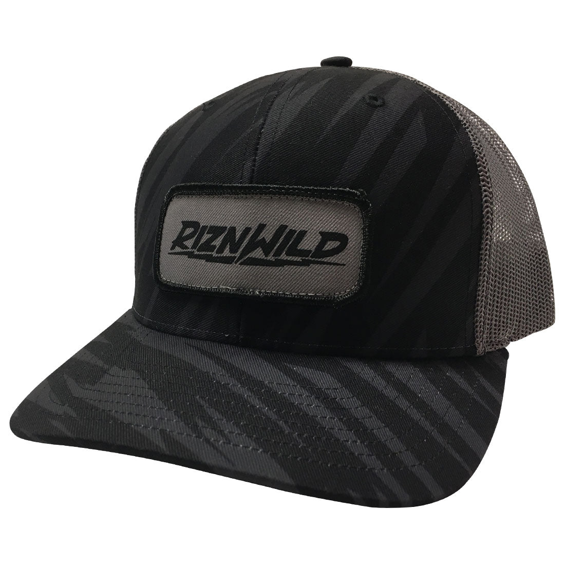 FLEX CURVED BILL TRUCKER HAT IN BLACK/CHARCOAL