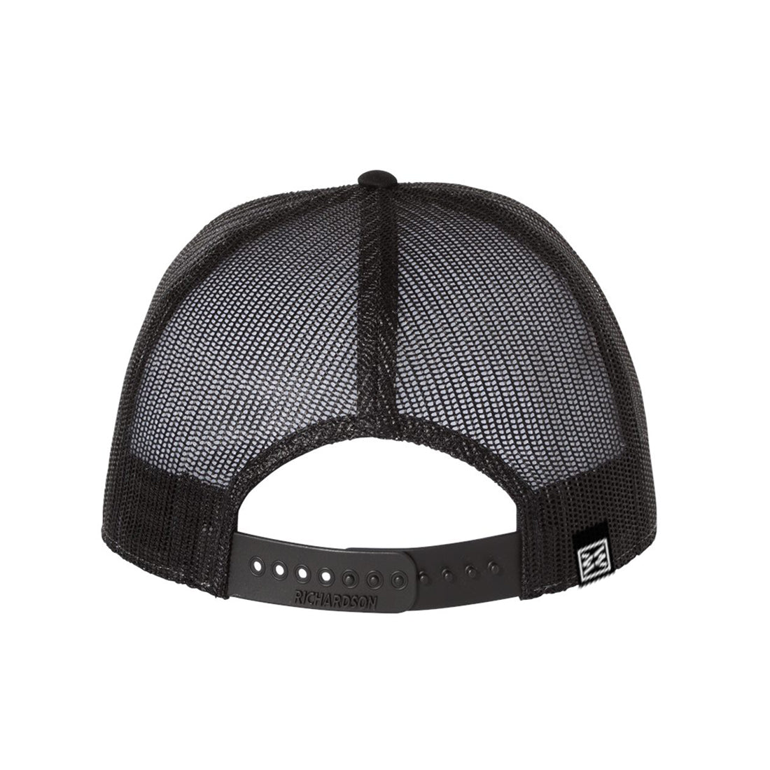 ELECTRIC FLAT BILL TRUCKER HAT IN CHARCOAL/BLACK/WHITE