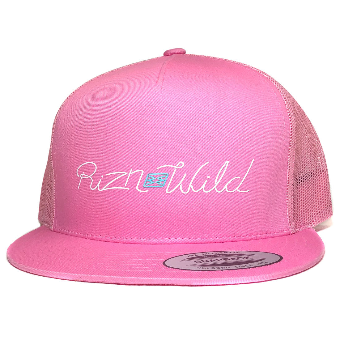 STREAM FLAT BILL TRUCKER HAT IN PINK  | RIZNWILD 