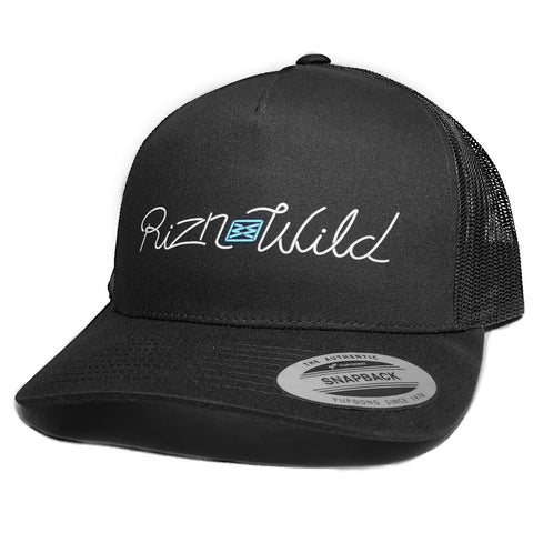 Cheers Curved Bill Trucker Hat in Pink Black