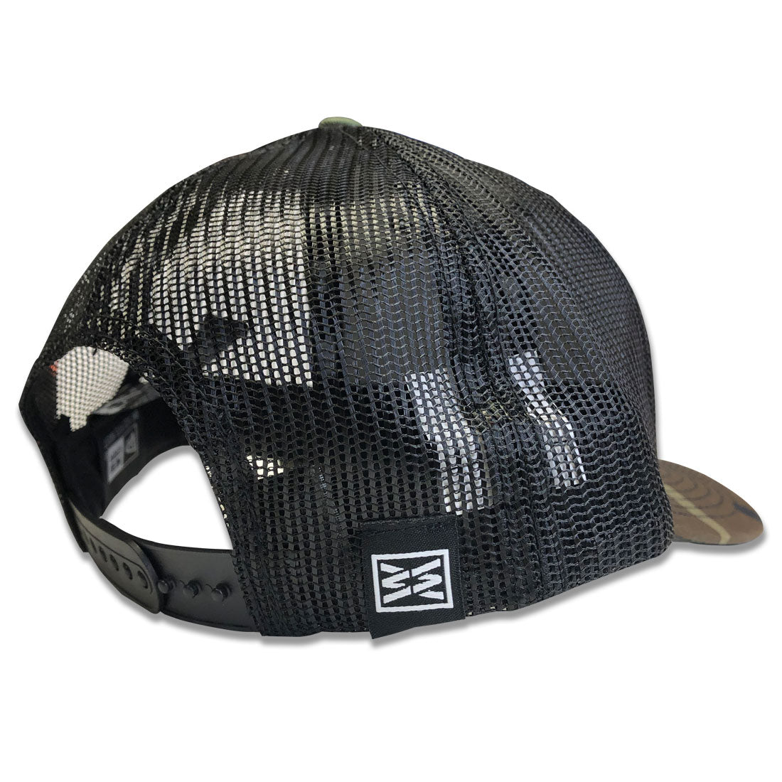 FLEX NEW ERA CURVED BILL TRUCKER HAT IN CAMO