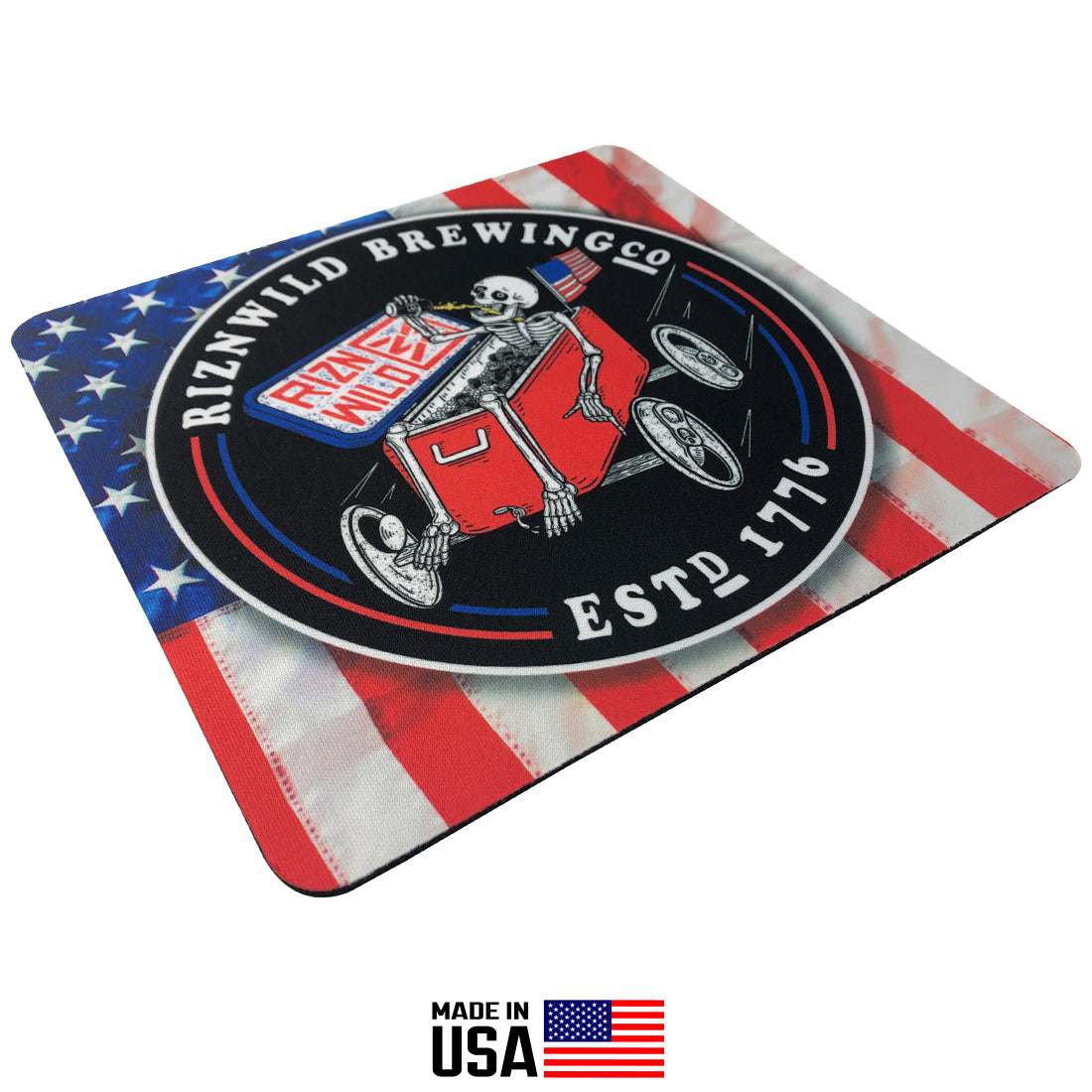 square RIZNWILD independence day ice chest mouse pad 