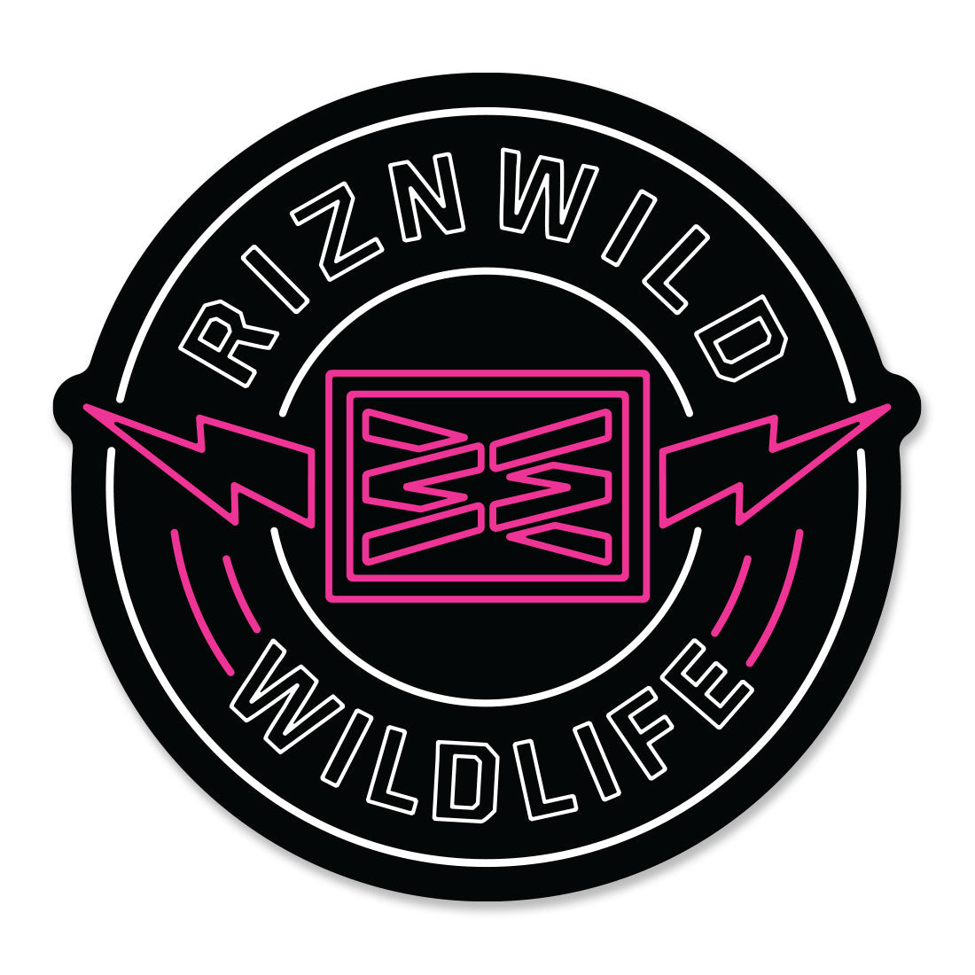 RIZNWILD Wildlife Sticker 10 Inch Hot Pink Neon