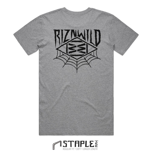 Discover the unique style of our custom men's Spider Web T-Shirt, proudly screen printed by us | RIZNWILD