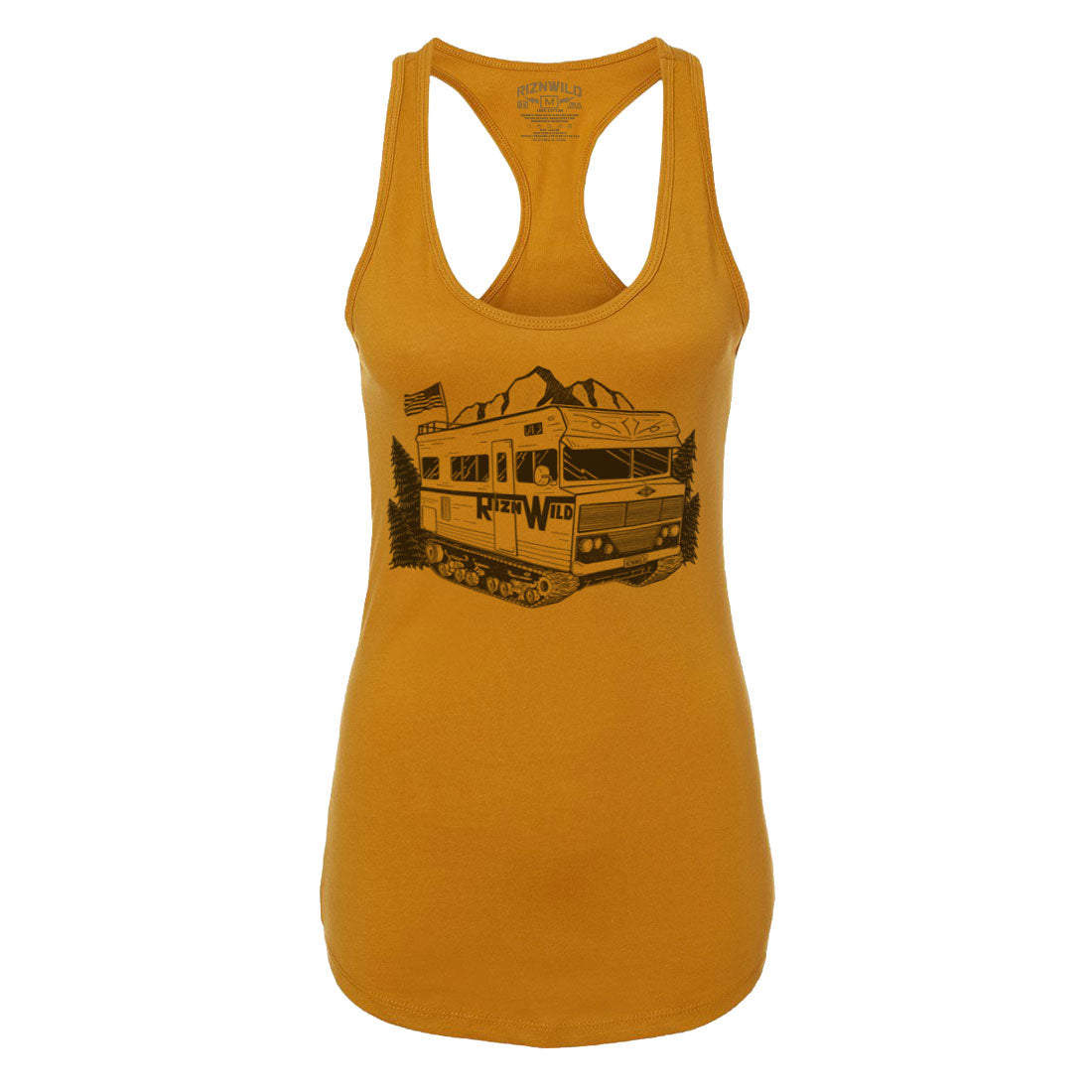 TANKABAGO WOMENS RACERBACK TANK IN ANTIQUE GOLD