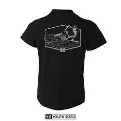 RIZNWILD vintage bones youth t-shirt jet ski graphic printed tee