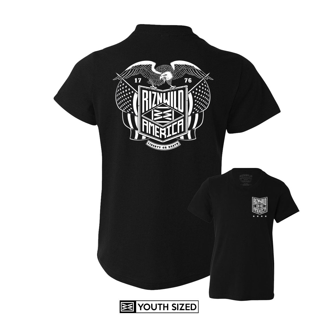 AMERICA YOUTH TEE IN BLACK