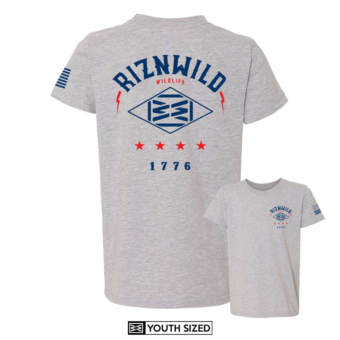 1776 YOUTH TEE IN ATHLETIC HEATHER