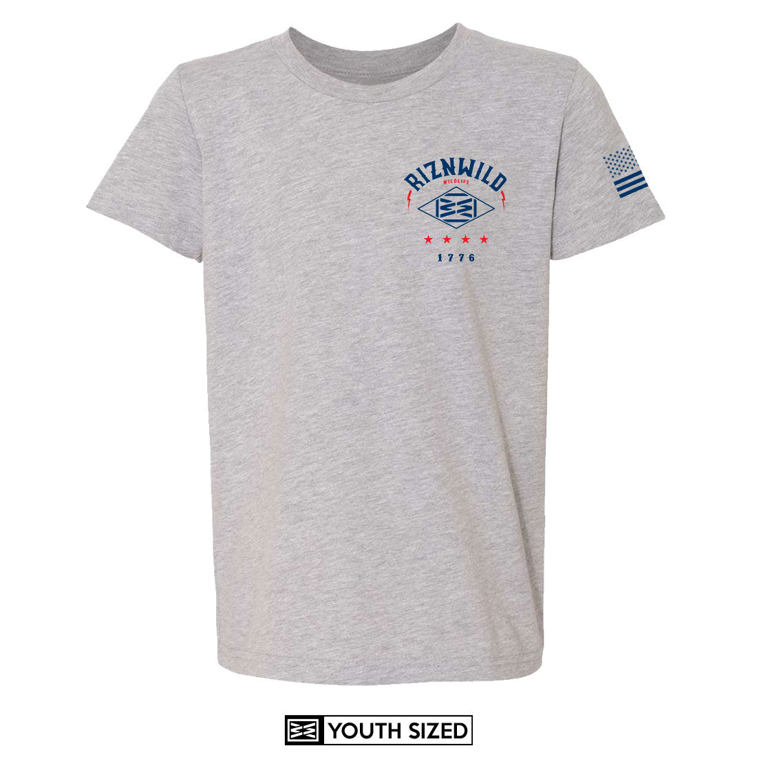 1776 YOUTH TEE IN ATHLETIC HEATHER