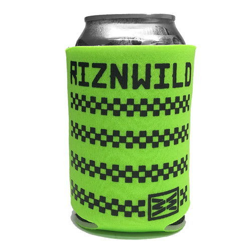 RIZNWILD | Champion checkered design koozie neon green black